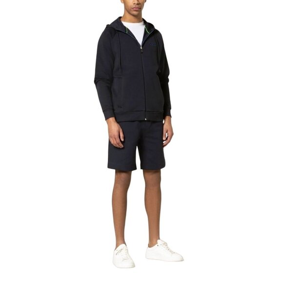 Hugo Boss Men's Black Full-Zip Hooded Sweatshirt Size Medium - Picture 1 of 14